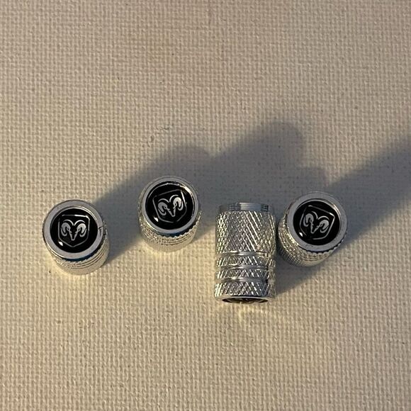 Dodge Logo Valve Stem Caps in Silver NWT - Picture 2 of 5